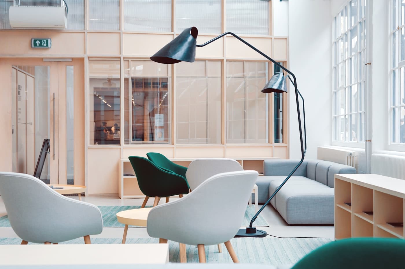 Professional working thoughtfully in a modern office